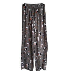 MUNKI MUNKI Gray Snoopy Halloween‎ Ladies Pajama Pants, S